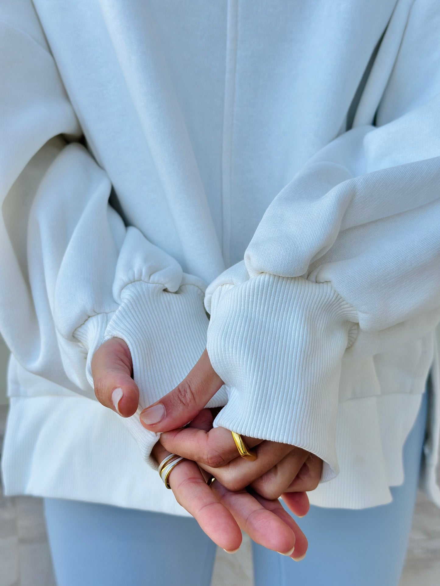 Highneck Sweatshirt - Off White