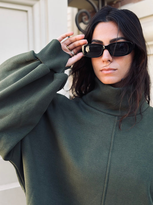 Highneck Sweatshirt - Olive