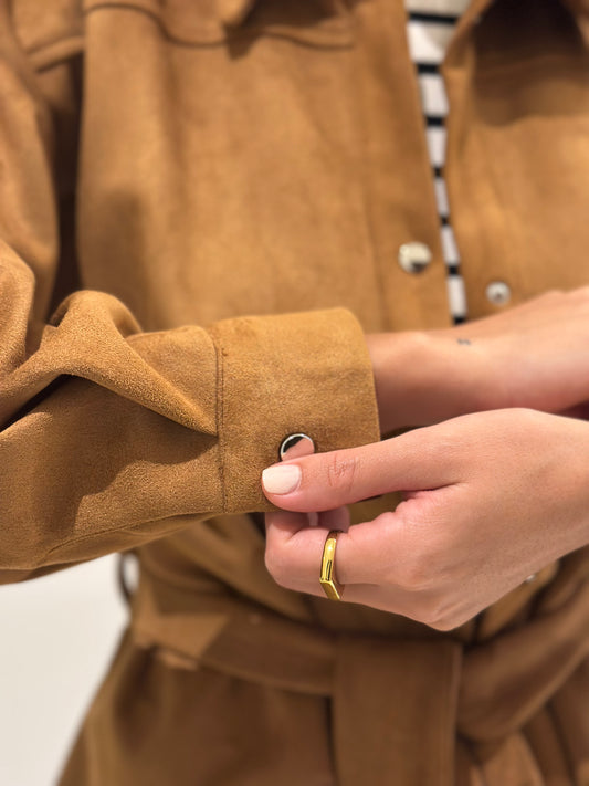 Suede Jacket - Tan