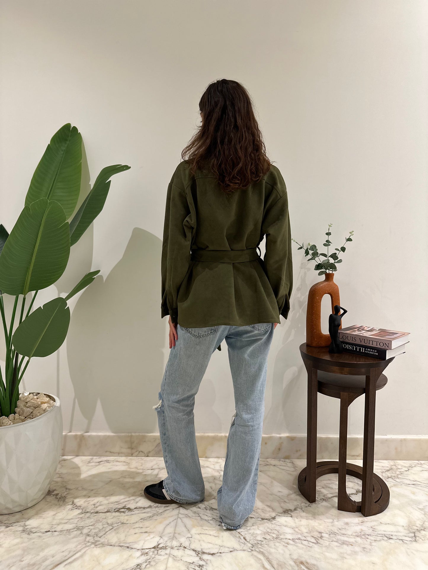 Suede Jacket - Olive