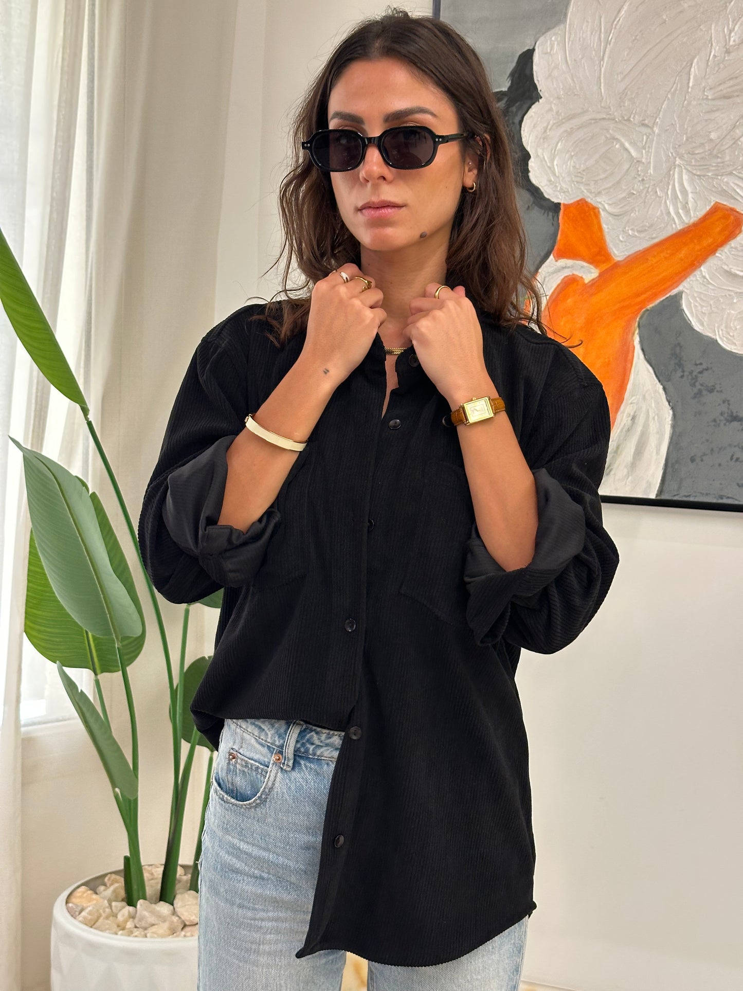 Velvet Everyday Shirt - Black