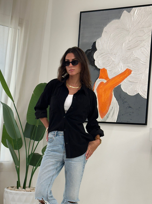 Velvet Everyday Shirt - Black
