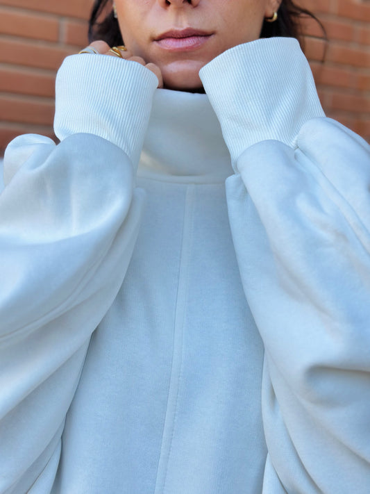 Highneck Sweatshirt - Off White