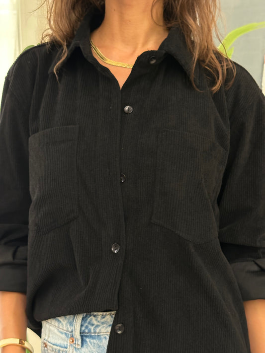 Velvet Everyday Shirt - Black
